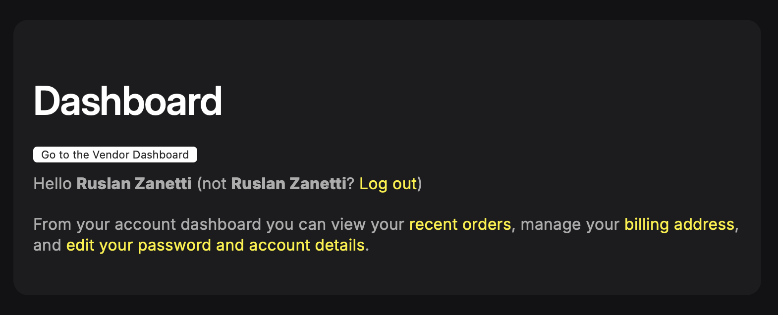 Screenshot 2025-07-16 alle 18.07.48 account dashboard screen shot